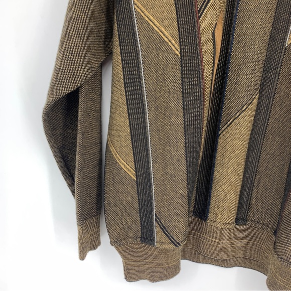 Aeffe mens small sweater pullover Italy Wool Blend Stripes Retro - Picture 2 of 13